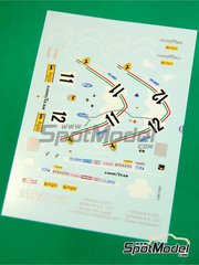 Tameo Kits: Decoraci�n escala 1/43 - Ferrari 312T2 Equipo Scuderia Ferrari patrocinado por Fiat N� 11, 12 - Niki Lauda (AT), Carlos Reutemann (AR) - Gran Premio de F�rmula 1 de Alemania 1977 - calcas de agua - para la referencia de Tameo Kits WCT077