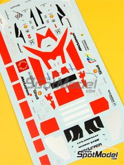 Tameo Kits: Decoracin escala 1/43 - McLaren Honda MP4/6 Equipo McLaren Racing Limited patrocinado por Marlboro N 1, 2 - Ayrton Senna da Silva (BR), Gerhard Berger (AT) - Gran Premio de Formula 1 de Mnaco 1991 - calcas de agua y calcas de sponsors de tabaco - para la referencia de Tameo Kits WCT091