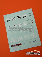 Tameo Kits: Marking / livery 1/43 scale - Ferrari 275 GTB/c Sperimentale - 24 Hours Le Mans 1965 - water slide decals - for Tameo Kits reference TMK002