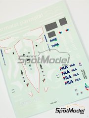 Tameo Kits: Decoraci�n escala 1/43 - Brabham BMW BT52b Equipo Brabham Racing Organisation patrocinado por Parmalat N� 5, 6 - Nelson Piquet (BR), Riccardo Patrese (IT) - Gran Premio de F�rmula 1 de Europa 1983 - calcas de agua - para la referencia de Tameo Kits TMK010