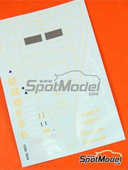 Tameo Kits: Decoraci�n escala 1/43 - Lotus Renault 97T Equipo Lotus patrocinado por John Player Special N� 11, 12 - Ayrton Senna da Silva (BR), Elio de Angelis (IT) - Gran Premio de F�rmula 1 de Portugal 1985 - calcas de agua y calcas de sponsors de tabaco - para la referencia de Tameo Kits TMK020