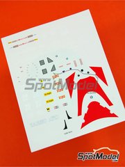 Tameo Kits: Marking / livery 1/43 scale - Alfa Romeo 185T sponsored by Benetton #22, 23 - Riccardo Patrese (IT), Eddie Cheever (US) - Monaco Formula 1 Grand Prix 1985 - water slide decals - for Tameo Kits reference TMK021