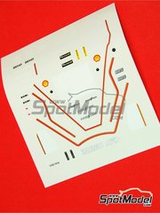 Tameo Kits: Decoraci�n escala 1/43 - Zakspeed ZAK1 - Jonathan Palmer (GB) - Gran Premio de Formula 1 de M�naco 1985 - calcas de agua y calcas de sponsors de tabaco - para la referencia de Tameo Kits TMK024