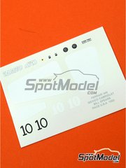 Tameo Kits: Decoracin escala 1/43 - Ferrari 340 Mexico Cabriolet N 10 - Bill Spears (US) 1953 - calcas de agua - para la referencia de Tameo Kits TMK033