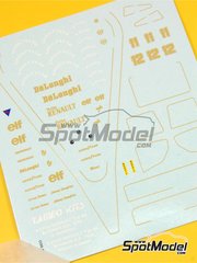 Tameo Kits: Decoracin escala 1/43 - Lotus Renault 98T Equipo Lotus patrocinado por John Player Special N 11, 12 - Ayrton Senna da Silva (BR), Johnny Dumfries (GB) - Gran Premio de Frmula 1 de Espaa 1986 - calcas de agua y calcas de sponsors de tabaco - para la referencia de Tameo Kits TMK040