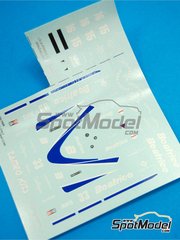 Tameo Kits: Decoracin escala 1/43 - Lola Force Hart THL1b patrocinado por Beatrice N 15, 16 - Patrick Tambay (FR), Alan Jones (AU) - Gran Premio de Frmula 1 de Brasil 1986 - calcas de agua - para la referencia de Tameo Kits TMK042