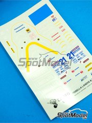 Tameo Kits: Decoraci�n escala 1/43 - Osella Alfa Romeo FA1/L patrocinado por Landis & GYR N� 21 - Alex Caffi (IT) - Gran Premio de Formula 1 de M�naco 1987 - calcas de agua - para la referencia de Tameo Kits TMK058