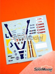 Tameo Kits: Decoraci�n escala 1/43 - Williams Judd FW12 - Nigel Ernest James Mansell (GB), Riccardo Patrese (IT) - Gran Premio de F�rmula 1 de Brasil 1988 - calcas de agua y calcas de sponsors de tabaco - para la referencia de Tameo Kits TMK071