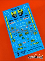Tameo Kits: Marking / livery 1/43 scale - Minardi Cosworth M188 Minardi F1 Team sponsored by Cimarron #23, 24 - Adrian Campos (ES), Luis P�rez-Sala (ES) - Monaco Formula 1 Grand Prix 1988 - water slide decals - for Tameo Kits reference TMK072