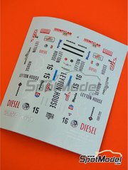 Tameo Kits: Marking / livery 1/43 scale - March Judd 881 Leyton House Racing Team #15, 16 - Ivan Capelli (IT), Mauricio Gugelmin (BR) - San Marino Formula 1 Grand Prix 1988 - water slide decals - for Tameo Kits reference TMK074