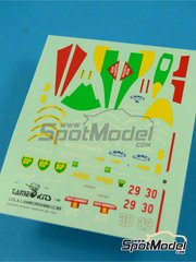 Tameo Kits: Marking / livery 1/43 scale - Lola Lamborghini Lc89 sponsored by Camel #29, 30 - Phillippe Alliot (FR), Yannick Dalmas (FR) - San Marino Formula 1 Grand Prix 1989 - water slide decals - for Tameo Kits reference TMK096