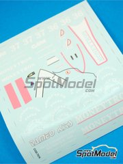 Tameo Kits: Decoraci�n escala 1/43 - Onyx Cosworth ORE1 patrocinado por Marlboro Moneytron N� 36, 37 - Bertrand Gachot (BE), Stefan Johansson (SE) - Gran Premio de F�rmula 1 de Inglaterra 1989 - calcas de agua y calcas de sponsors de tabaco - para la referencia de Tameo Kits TMK107