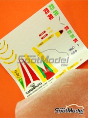 Tameo Kits: Decoracin escala 1/43 - Espo Lamborghini Lc90 patrocinado por Toshiba N 29, 30 - ric Bernard (FR) - Gran Premio de Frmula 1 de Japn 1990 - calcas de agua y calcas de sponsors de tabaco - para la referencia de Tameo Kits TMK135