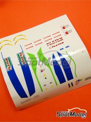 Tameo Kits: Marking / livery 1/43 scale - Jordan Ford J191 Jordan Grand Prix Team sponsored by Fujifilm 7UP Pepsi #32, 33 - Andrea de Cesaris (IT), Bertrand Gachot (BE) - British Formula 1 Grand Prix 1991 - water slide decals - for Tameo Kits reference TMK143