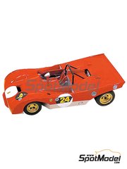 Tameo Kits: Decoraci�n escala 1/43 - Ferrari 312P Sport patrocinado por YPF N� 24 - Ignazio Giunti (IT), Arturo Merzario (IT) - 1000 kil�metros de Buenos Aires 1971 - calcas de agua - para la referencia de Tameo Kits TMK145