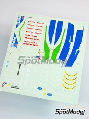 Tameo Kits: Decoraci�n escala 1/43 - Jordan Ford J191 Equipo Jordan Grand Prix patrocinado por Fujifilm 7UP Pepsi N� 32, 33 - Andrea de Cesaris (IT), Alessandro 'Alex' Zanardi (IT) - Gran Premio de F�rmula 1 de Jap�n 1991 - calcas de agua - para la referencia de Tameo Kits TMK150