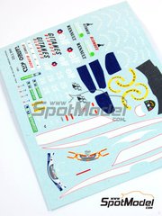 Tameo Kits: Decoracin escala 1/43 - Ligier Renault JS37 Equipo Equipe Ligier patrocinado por Gitanes N 25, 26 - Gran Premio de Frmula 1 de Francia 1992 - calcas de agua - para la referencia de Tameo Kits TMK160