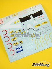 Tameo Kits: Decoraci�n escala 1/43 - Ferrari F93A N� 27, 28 - Jean Alesi (FR), Gerhard Berger (AT) - Gran Premio de F�rmula 1 de Italia 1993 - calcas de agua y calcas de sponsors de tabaco - para la referencia de Tameo Kits TMK169