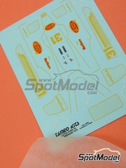 Tameo Kits: Decoracin escala 1/43 - Lotus Ford Type 79 patrocinado por Carta Blanca Marlboro N 31 - Hector Rebaque (MX) - Gran Premio de Frmula 1 de Brasil 1979 - calcas de agua y calcas de sponsors de tabaco - para la referencia de Tameo Kits TMK176