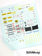 Tameo Kits: Decoraci�n escala 1/43 - Ferrari 412T1 Equipo Scuderia Ferrari patrocinado por Marlboro N� 27, 28 - Jean Alesi (FR), Gerhard Berger (AT) - Gran Premio de F�rmula 1 de Brasil 1994 - calcas de agua y calcas de sponsors de tabaco - para la referencia de Tameo Kits TMK177