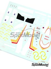 Tameo Kits: Decoracin escala 1/43 - Williams Renault FW16 Equipo Williams Grand Prix Engineering patrocinado por Rothmans N 0, 2 - Ayrton Senna da Silva (BR), Damon Hill (GB) - Gran Premio de Frmula 1 de Brasil 1994 - calcas de agua y calcas de sponsors de tabaco - para la referencia de Tameo Kits TMK180