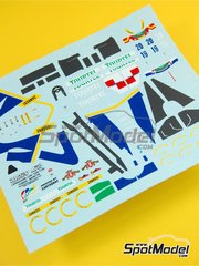 Tameo Kits: Decoraci�n escala 1/43 - Larrousse Ford Lh94 patrocinado por Gauloises N� 19, 20 - Erik Comas (FR), Olivier Beretta (MC) - Gran Premio de F�rmula 1 de Espa�a 1994 - calcas de agua y calcas de sponsors de tabaco - para la referencia de Tameo Kits TMK186