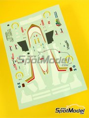Tameo Kits: Decoraci�n escala 1/43 - Williams Renault FW16 Equipo Williams Grand Prix Engineering patrocinado por Rothmans N� 2, 0 - Nigel Ernest James Mansell (GB), Damon Hill (GB) - Gran Premio de F�rmula 1 de Australia 1994 - calcas de agua y calcas de sponsors de tabaco - para la referencia de Tameo Kits TMK190