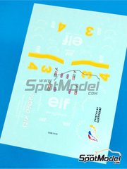 Tameo Kits: Marking / livery 1/43 scale - Tyrrell Ford P34 Tyrrell Racing Team sponsored by ELF #3, 4 - Jody Scheckter (ZA), Patrick Depailler (FR) - Swedish Formula 1 Grand Prix 1976 - water slide decals - for Tameo Kits reference TMK208