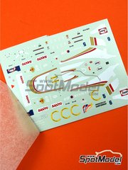 Tameo Kits: Marking / livery 1/43 scale - Williams Renault FW17b Williams Grand Prix Engineering Team sponsored by Rothmans #5, 6 - Damon Hill (GB), David Coulthard (GB) - Pacific Formula 1 Grand Prix 1995 - water slide decals and tobacco sponsor decals - for Tameo Kits reference TMK209