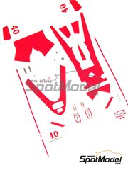 Tameo Kits: Marking / livery 1/43 scale - McLaren Ford M23 McLaren Racing Limited Team sponsored by Marlboro #40 - Gilles Villeneuve (CA) - British Formula 1 Grand Prix 1977 - water slide decals and tobacco sponsor decals - for Tameo Kits reference TMK230