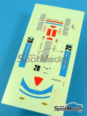 Tameo Kits: Decoraci�n escala 1/43 - March Penske Ford 751 patrocinado por First National City N� 28 - Mark Donohue (US) - Gran Premio de F�rmula 1 de Alemania 1975 - calcas de agua - para la referencia de Tameo Kits TMK234