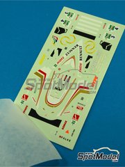 Tameo Kits: Marking / livery 1/43 scale - Williams Renault FW19 Williams Grand Prix Engineering Team sponsored by Castrol #3, 4 - Heinz-Harald Frentzen (DE), Jacques Villeneuve (CA) - Brazilian Formula 1 Grand Prix 1997 - water slide decals and tobacco sponsor decals - for Tameo Kits reference TMK240