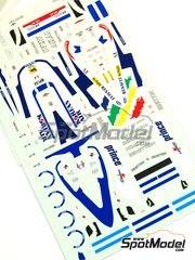 Tameo Kits: Marking / livery 1/43 scale - Benetton Renault B197 Benetton Formula Ltd Team sponsored by AKAI #7, 8 - Gerhard Berger (AT), Jean Alesi (FR) - Monaco Formula 1 Grand Prix 1997 - water slide decals and tobacco sponsor decals - for Tameo Kits reference TMK242