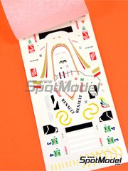 Tameo Kits: Marking / livery 1/43 scale - Williams Renault FW19 Williams Grand Prix Engineering Team sponsored by Rothmans #3, 4 - Heinz-Harald Frentzen (DE), Jacques Villeneuve (CA) - European Formula 1 Grand Prix 1997 - water slide decals and tobacco sponsor decals - for Tameo Kits reference TMK251