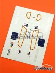 Tameo Kits: Marking / livery 1/43 scale - Shadow Ford DN9b #18 - Elio de Angelis (IT) - Belgian Formula 1 Grand Prix 1979 - water slide decals - for Tameo Kits reference TMK270