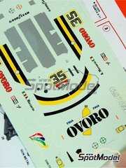 Tameo Kits: Marking / livery 1/43 scale - March Ford 761 sponsored by Ovoro #35 - Arturo Merzario (IT) - Swedish Formula 1 Grand Prix 1976 - water slide decals - for Tameo Kits reference TMK275