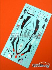 Tameo Kits: Marking / livery 1/43 scale - McLaren Mercedes MP4-98T FO110G 2 Seaters - Martin Brundle (GB), Max Mosley (GB) - British Formula 1 Grand Prix 1998 - water slide decals - for Tameo Kits reference TMK277