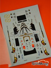 Tameo Kits: Decoracin escala 1/43 - Jordan Mugen Honda 199 Equipo Jordan Grand Prix patrocinado por Benson and Hedges N 7, 8 - Heinz-Harald Frentzen (DE), Damon Hill (GB) - Gran Premio de Frmula 1 de Italia 1999 - calcas de agua y calcas de sponsors de tabaco - para la referencia de Tameo Kits TMK279