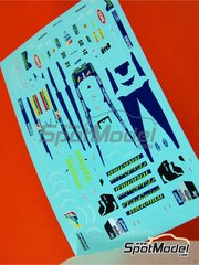 Tameo Kits: Marking / livery 1/43 scale - Minardi Ford M01 Minardi F1 Team sponsored by Telefonica #20, 21 - Luca Badoer (IT), Marc Gene (ES) - European Formula 1 Grand Prix 1999 - water slide decals and tobacco sponsor decals - for Tameo Kits reference TMK283