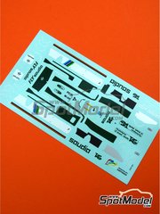 Tameo Kits: Decoracin escala 1/43 - Williams Ford FW08B F1 Six Wheels - Keijo Erik 'Keke' Rosberg (FI) 1982 - calcas de agua - para la referencia de Tameo Kits TMK285