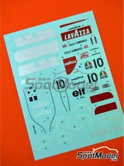 Tameo Kits: Decoraci�n escala 1/43 - March Ford 751 patrocinado por Lavazza N� 10 - Lella Lombardi (IT) - Gran Premio de F�rmula 1 de Espa�a 1975 - calcas de agua - para la referencia de Tameo Kits TMK314