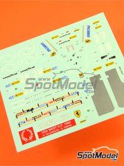 Tameo Kits: Decoraci�n escala 1/43 - Ferrari 126C2 Equipo Scuderia Ferrari patrocinado por Fiat N� 27, 28 - Gilles Villeneuve (CA), Didier Pironi (FR) - Gran Premio de F�rmula 1 de USA West Long Beach 1982 - calcas de agua - para la referencia de Tameo Kits TMK320