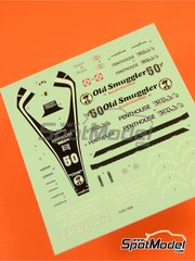 Tameo Kits: Marking / livery 1/43 scale - Williams Ford FW07B Williams Grand Prix Engineering Team sponsored by Penthouse #50 - Rupert Keegan (GB) - Austrian Formula 1 Grand Prix 1980 - water slide decals - for Tameo Kits reference TMK321