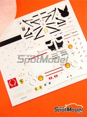 Tameo Kits: Decoraci�n escala 1/43 - Ferrari F2003-GA Equipo Scuderia Ferrari patrocinado por Marlboro N� 1, 2 - Michael Schumacher (DE), Rubens Barrichello (BR) - Version de presentaci�n 2003 - calcas de agua y calcas de sponsors de tabaco - para la referencia de Tameo Kits TMK328