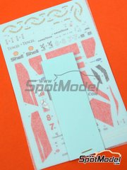 Tameo Kits: Decoracin escala 1/43 - McLaren Ford MP4/8 Equipo McLaren Racing Limited patrocinado por Shell N 7, 8 - Ayrton Senna da Silva (BR), Mika Hkkinen (FI) - Gran Premio de Frmula 1 de Australia 1993 - calcas de agua y calcas de sponsors de tabaco - para la referencia de Tameo Kits TMK334