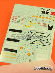 Tameo Kits: Decoraci�n escala 1/43 - Ferrari F2003-GA Equipo Scuderia Ferrari patrocinado por Marlboro N� 1, 2 - Michael Schumacher (DE), Rubens Barrichello (BR) - Gran Premio de F�rmula 1 de Jap�n 2003 - calcas de agua y calcas de sponsors de tabaco - para la referencia de Tameo Kits TMK339