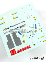 Tameo Kits: Marking / livery 1/43 scale - Ferrari 126C2 Scuderia Ferrari Team sponsored by Fiat #27, 28 - Gilles Villeneuve (CA), Didier Pironi (FR) - South African Formula 1 Grand Prix 1982 - water slide decals - for Tameo Kits reference TMK342