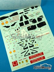 Tameo Kits: Marking / livery 1/43 scale - Ferrari F2005 Scuderia Ferrari Team sponsored by Marlboro #1, 2 - Michael Schumacher (DE), Rubens Barrichello (BR) - Japanese Formula 1 Grand Prix 2005 - water slide decals and tobacco sponsor decals - for Tameo Kits reference TMK353