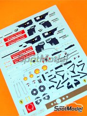 Tameo Kits: Marking / livery 1/43 scale - Ferrari F2008 Scuderia Ferrari Team sponsored by Shell #1, 2 - Felipe Massa (BR), Kimi R�ikk�nen (FI) - European Formula 1 Grand Prix 2008 - water slide decals and tobacco sponsor decals - for Tameo Kits reference TMK379
