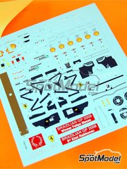 Tameo Kits: Marking / livery 1/43 scale - Ferrari F2008 Scuderia Ferrari Team sponsored by Shell #1, 2 - Felipe Massa (BR), Kimi R�ikk�nen (FI) - Brazilian Formula 1 Grand Prix 2008 - water slide decals and tobacco sponsor decals - for Tameo Kits reference TMK382